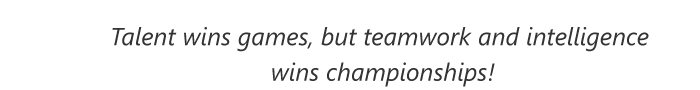 Teamwork is the ability to work as a group toward a common vision, even if that vision becomes extremely blurry.